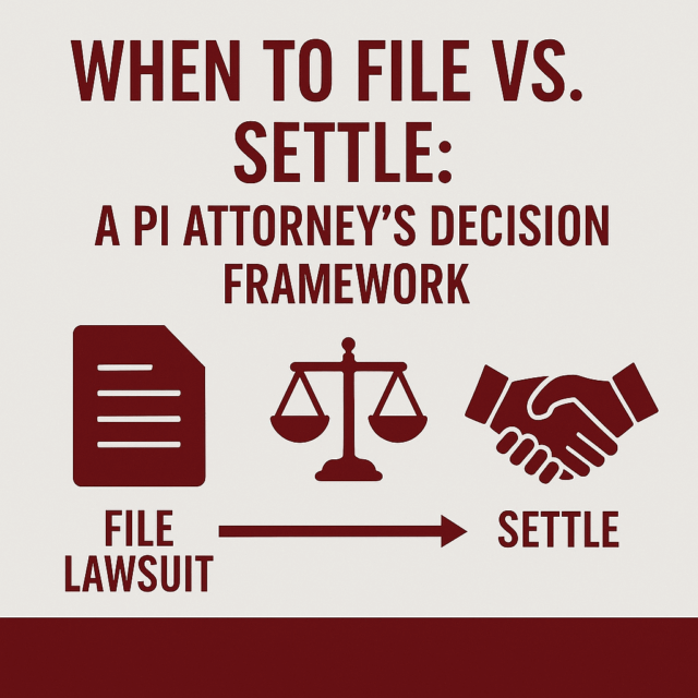When to File vs. Settle: A PI Attorney’s Decision Framework