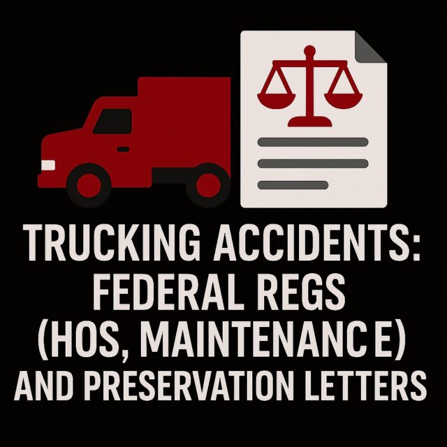 Trucking Accidents: Federal Regs (HOS, maintenance) and Preservation